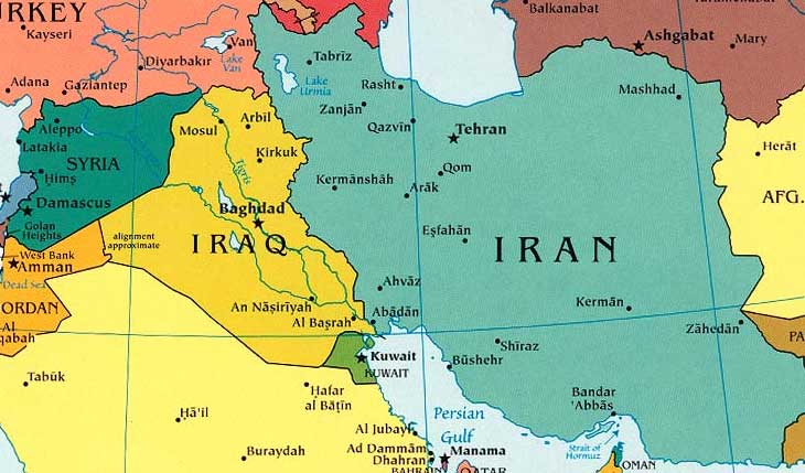 Middle East from Iran to